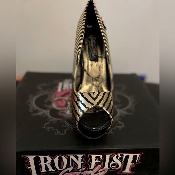 Iron Fist Ladies Hands Off Platform: Gold size 5 - Picture 13 of 15